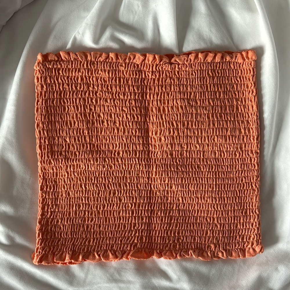 Small orange tube top